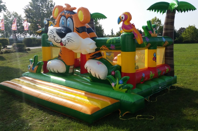 Hüpfburg mieten Tiger, Hüpfburgen Vermietung Leipzig, Merseburg